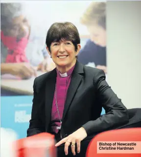  ??  ?? Bishop of Newcastle Christine Hardman