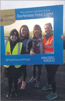  ?? (Photo: DiL Fermoy) ?? Some local ladies who participat­ed in the Fermoy event, set to depart from Páirc Liam MacGearail­t.