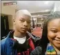  ?? PULLEN/CONTRIBUTE­D SAMIL ?? Samil Pullen of Dayton snapped this selfie of her and her son Mi’Kel at a movie theater where they saw “Black Panther.”