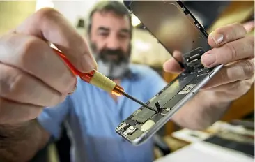  ??  ?? The easiest phones to repair in general are Samsungs, says Smart Phone Repairs owner Paul Gwynne.