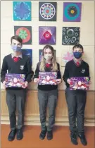  ?? ?? Darragh Lynch, Tara Fitzgerald and Charlie Hope, winners of the Junior Geography quiz.