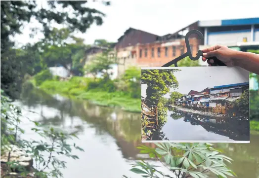  ??  ?? RADICAL REVAMP: A photograph of the previous condition of Tongkol kampung in Jakarta is juxtaposed against its current condition.