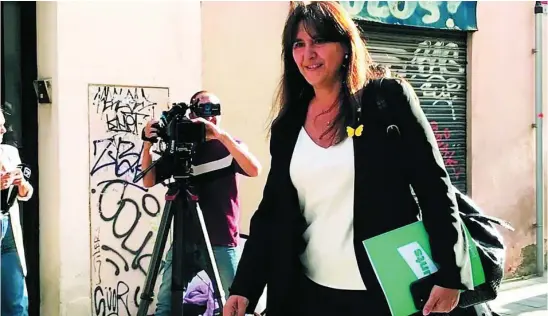  ?? EP ?? La presidenta de Junts, Laura Borràs, antes de participar en la ejecutiva del partido sobre Dalmases