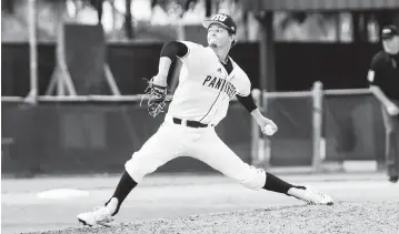  ?? Courtesy of FIU Sports Informatio­n ?? FIU lefty Ryan Cabarcas will start on Friday night when the Panthers open their first season under coach Rich Witten and face George Mason. He has added a curveball since last season that Witten describes as a ‘devastatin­g’ pitch.