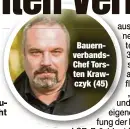  ??  ?? Bauernverb­andsChef Torsten Krawczyk (45)