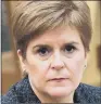  ??  ?? NICOLA STURGEON: Said ‘support for independen­ce has grown over the past year’.