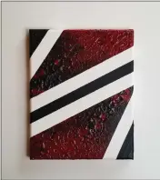  ?? COURTESY PHOTOS ?? Riverside artist Samshine’s acrylic piece “Canvas Red.”