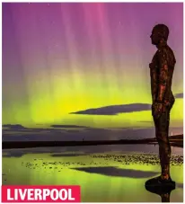  ?? ?? LIVERPOOL
On watch: An Antony Gormley statue at Crosby