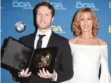  ??  ?? Director Matthew Heineman, winner of the award for Outstandin­g Directoria­l Achievemen­t in Documentar­y for ‘City of Ghosts’ (left), and actor Christine Lahti.