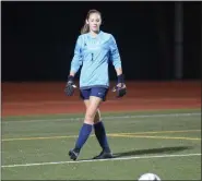  ?? AUSTIN HERTZOG - MEDIANEWS GROUP ?? Upper Perkiomen goalkeeper Hannah Landis.