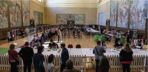  ?? Picture: Ashley Crowden ?? The Swansea West and South West Wales regional election count was held at the Brangwyn Hall in Swansea.