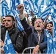  ?? Foto: dpa ?? Gegner eines Kompromiss­es im Namens streit mit Mazedonien demonstrie­ren in Athen.