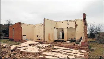  ?? PHOTO: MUNYADZIWA NEMUTUDI ?? SHELL OF A HOME: The dilapidate­d home of Tshifhiwa Ramugondo, 24, and his sister Vhutshilo at Siloam village, outside Makhado in Limpopo