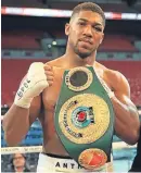  ?? Picture: Getty. ?? Anthony Joshua: the biggest name in boxing, according to Mike Tyson.