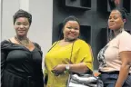  ?? Picture: LONDEKA DLAMINI ?? GIRLS NIGHT OUT: Friends, from left, Nosiphiwo Gxwali, Zimasa Vela and Ntombosind­iso Mrhwetyana spent their Saturday night at the Athenaeum at Titi Luzipo’s show ‘Being Woman’