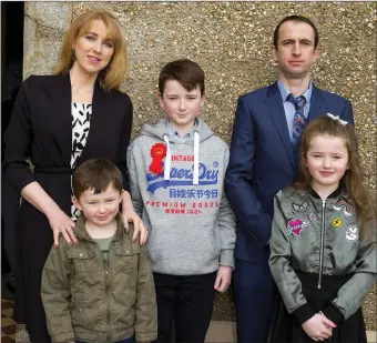  ??  ?? Pictured at the Confirmati­ons in Rathgarogu­e were (from left) Killian, Catherine, James, James and Isobel Kehoe.