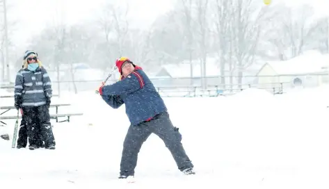  ?? TRIBUNE FILE PHOTO ?? Teams will be bundled up for this weekend's SportsFest sno- pitch tournament.