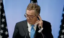  ?? PHOTO: AP ?? US trade representa­tive Robert Lighthizer says to expect change and action over China trade issues.