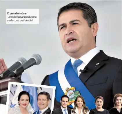  ??  ?? El presidente Juan
Orlando Hernández durante su discurso presidenci­al