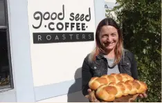  ?? (George Medovoy) ?? LEYLA WILLIAMS bakes challot for Shabbat in Solvang.