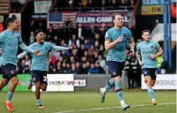  ?? ?? CLARET AND PHEW: Barnes celebrates his penalty