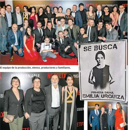  ??  ?? El equipo de la producción, elenco, productore­s y familiares. Los Ibarra, creadores del proyecto. La familia de Kate si asistió.