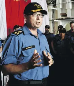  ?? SGT. MATTHEW MCGREGOR / CANADIAN FORCES COMBAT CAMERA FILES ?? Vice-Admiral Mark Norman was suspended from his job more than a year ago over an alleged informatio­n leak.