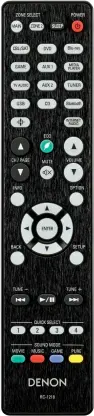  ??  ?? The supplied remote isn't backlit but offers clear labeling and a spacious layout.