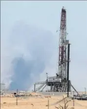  ??  ?? Smoke is seen following a fire at Aramco facility in the eastern city of Abqaiq, Saudi Arabia. REUTERS