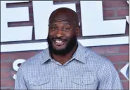  ?? (Chris Delmas/AFP/Getty Images/TNS) ?? Former linebacker James Harrison arrives for the premiere of “Heels” in Los Angeles on Aug. 10.