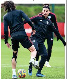  ?? GETTY IMAGES ?? Hard yards: Ronaldo trains at Carrington