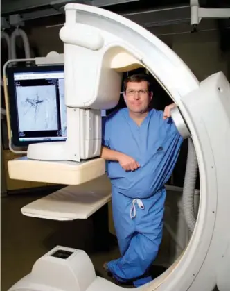  ?? TREVON BAKER PHOTO ?? Dr. Ben Pomerantz is an interventi­onal radiologis­t who works at Kalispell (Mont.) Regional Medical Center. The hospital has made significan­t investment­s in technology to stay competitiv­e.