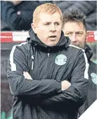  ??  ?? Neil Lennon is not amused.