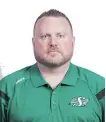  ??  ?? Cory McDiarmid is shown in 2015 when he was on the Saskatchew­an Roughrider­s coaching staff.