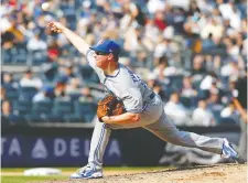  ?? JIM McISaaC/GETTY IMAGES ?? Blue Jays pitcher Trent Thornton has been a workhorse in the rotation and faced the New York Yankees Sunday.