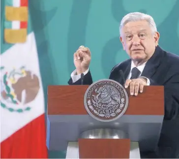  ?? FOTO: REFORMA ?? > Andrés Manuel López Obrador, presidente de México.