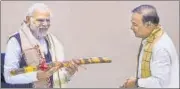  ?? PTI ?? PM Narendra Modi with Assam CM Himanta Biswa Sarma.