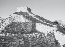  ?? NATIONAL PARK SERVICE ?? The Tower Room at Tuzigoot National Monument in Clarkdale. Parts of Tuzigoot's ruins were reconstruc­ted after excavation. The tower room, or citadel, rising above the rest of the rooms in this photo is one of those. Today, visitors can walk up to the...