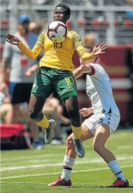  ?? Picture: Robin Alam/Icon Sportswire via Getty Images ?? At 18, Banyana Banyana midfielder Sibulele Holweni is the second youngest player in SA’s squad heading for the Fifa Women’s World Cup in France.