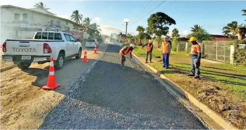  ?? Photo: Fiji Roads Authority ?? Work in progress at Fletcher Road, Vatuwaqa.