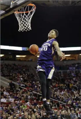  ?? ELAINE THOMPSON — THE ASSOCIATED PRES ?? Washington’s Markelle Fultz is likely to be the No. 1 pick in the NBA Draft on June 22.