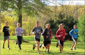  ?? DIGITAL FIRST MEDIA FILE PHOTO ?? Members of the Owen J. Roberts High School cross country team run at Warwick Park.