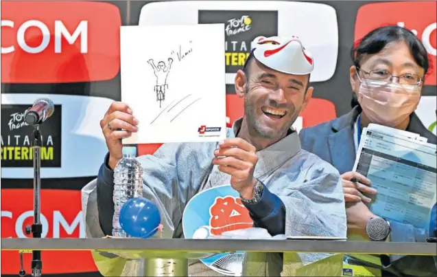  ?? ?? Alejandro Valverde ha disfrutado estos días en Japón, tanto al manillar de su bicicleta como en todos los eventos organizado­s alrededor del Criterium de Saitama.