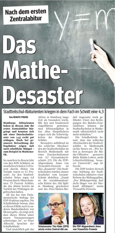  ??  ?? Schulsenat­or Ties Rabe (SPD) setzte erstes Zentral-Abi um.