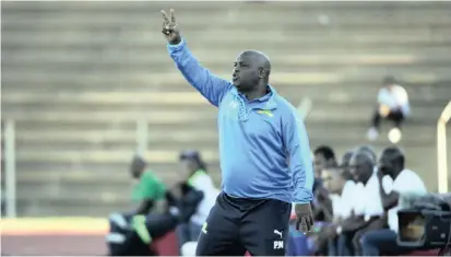  ?? PICTURE: BACKPAGEPI­X ?? SPOT NO2: Pitso Mosimane, coach of Mamelodi Sundowns, is gunning for the Absa Premiershi­p runners-up position in his quest to continue his love affair with the Champions League when they take on relegation-threatened Highlands Park tomorrow.