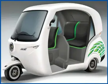  ??  ?? The concept E3 vehicle MG Group developed using light weight composites saw Greaves Cotton provide an electric powertrain.