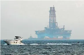  ?? AP ?? An offshore drilling rig transits the waters off Cyprus’ coastal city of Limassol.