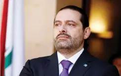  ??  ?? Lebanon's Prime Minister Saad Hariri