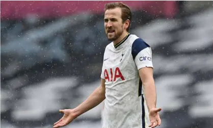  ??  ?? Harry Kane’s Tottenham future remains in doubt with Manchester City keen to sign him. Photograph: Reuters