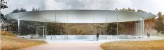  ?? AP-Yonhap ?? This image provided by Apple shows the Steve Jobs Theater at Apple Park in Cupertino, Calif. Apple announced that its new headquarte­rs will open for employees in spring and will include the theater named for the late company cofounder.